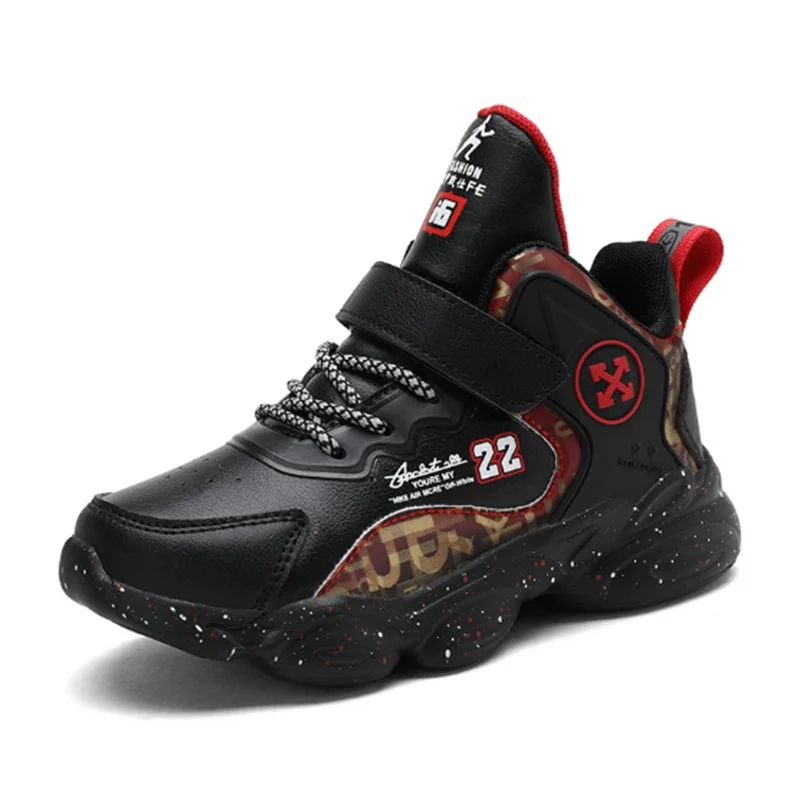 

2021 Autumn Winter New Sneakers Boys Leather Waterproof and Lightweight Sport Shoes School Comfortable Running Chaussure
