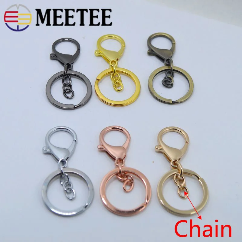Meetee, 5 шт., металлические уплотнительные кольца, пряжки, сделай сам, карабин, карабин, брелок, пряжка, ремесло, рюкзак, сумка, запчасти, ювелирные аксессуары, BD332