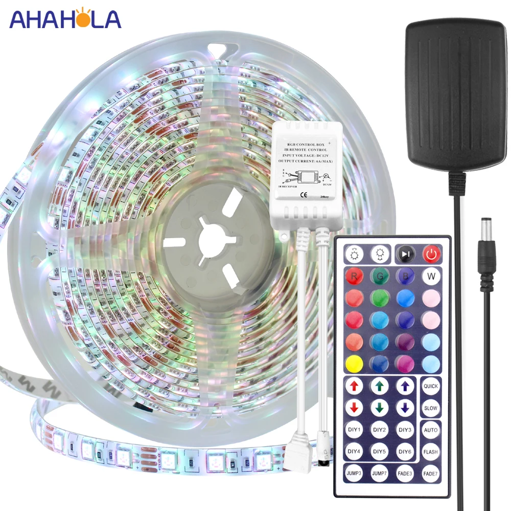 Водонепроницаемая светодиодная лента 12 В Rgb 5050 3528 2835 Smd светильник ная Диодная