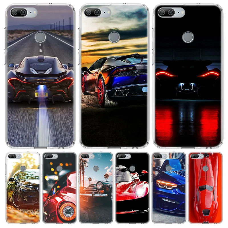 Red Sport Auto Car Classic Cover Phone Case For Huawei Y5 Y6 Y7 Y9 Honor 10 Lite 9 9X 8A Pro 8S 8X P Smart Z 2019 7A 7X 20 10i