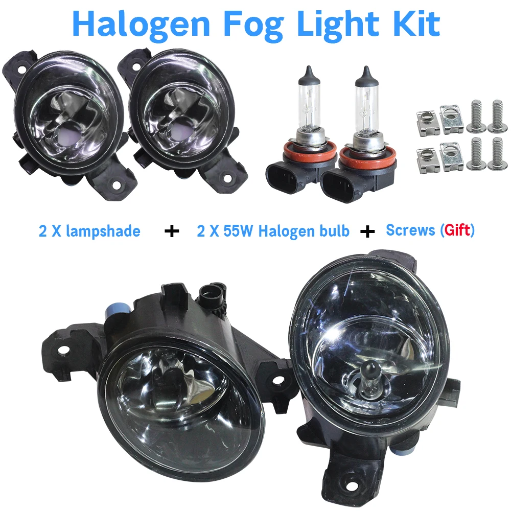 Передние противотуманные светильник Cawanerl 2 X в сборе абажур + H8 / H11 Светодиодный