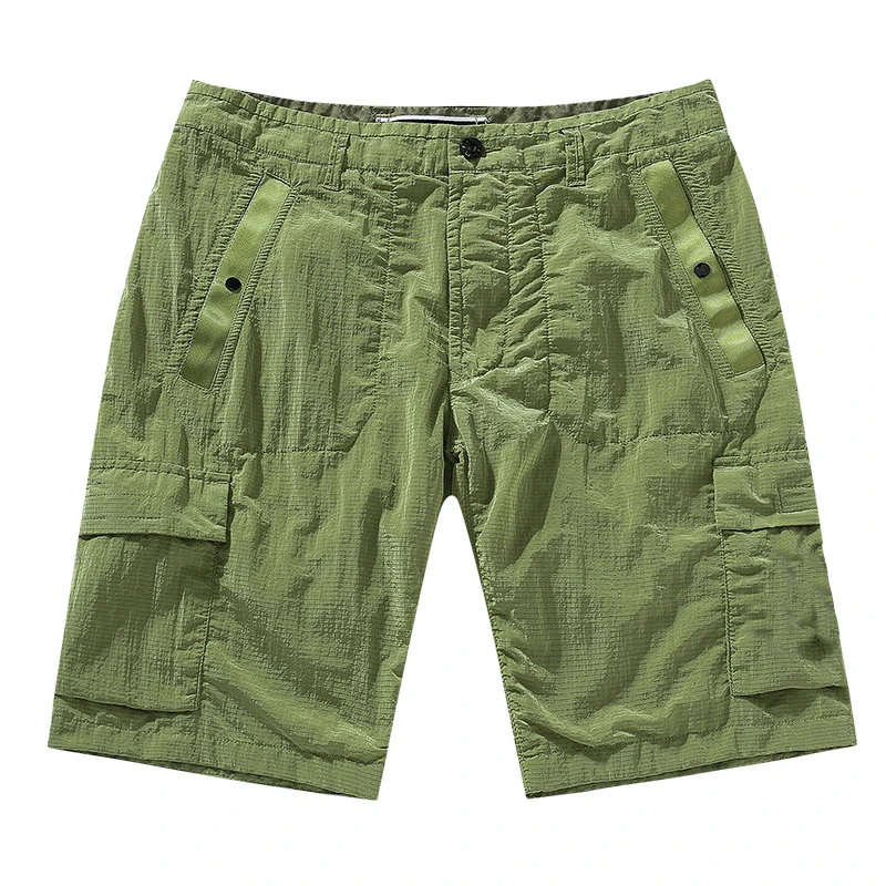 

Summer Men's Metallic Nylon Comfortable Shorts Five-point Pants