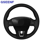 Чехол на руль для Renault Samsung SM5 2009-2018 Renault Laguna 2008-2015 Latitude 2010-2015, черный, сделай сам, из натуральной кожи