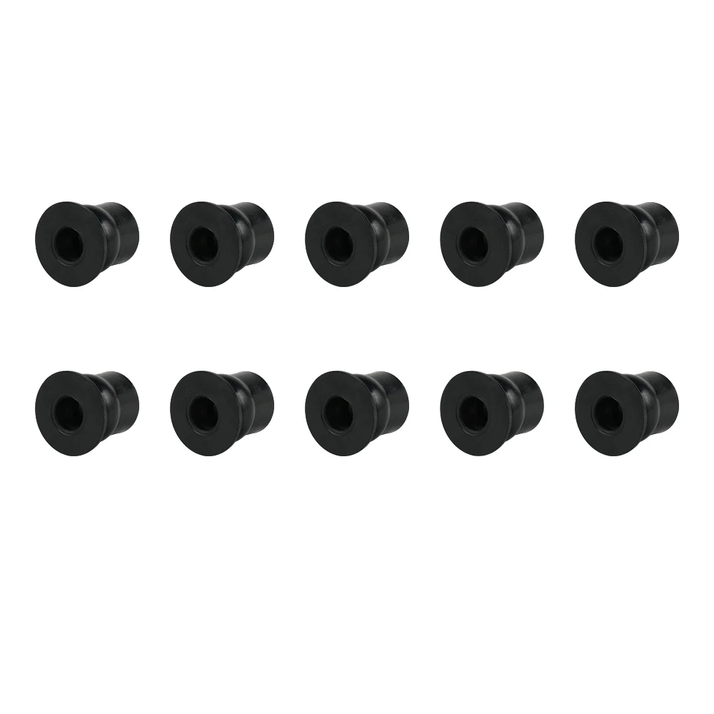 

10pcs M6 6mm Windscreen Fairing Wellnuts Universal for Motorcycle Street Bike Universal 10pcs Rubber Wellnuts 16x12.7mm Black