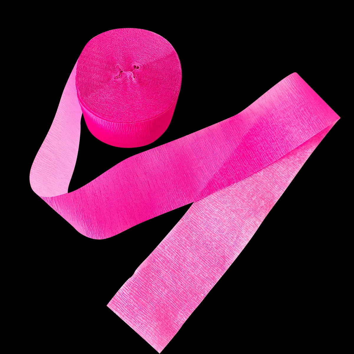 Светящийся в УФ-лампе крепированная бумага стреймер неоновая лампа для