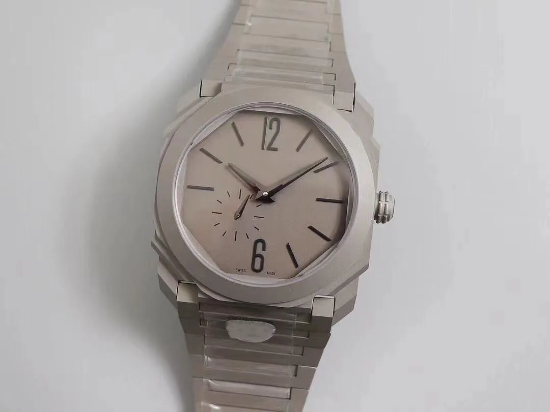 

Classic Men automatic mechanicial watch Octo geometric stainless steel wristband male Clock Grey color 42mm