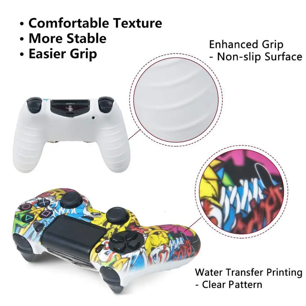 Мягкий силиконовый гелевый резиновый чехол ZOMTOP для контроллера SONY Playstation 4 PS4