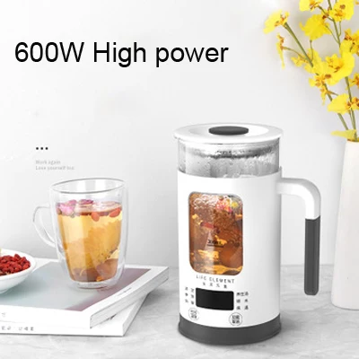600ML Mini Multi-function Electric Kettle Health Preserving Pot Glass Boiled Tea Hot Water bottle Thermal 220V | Бытовая техника