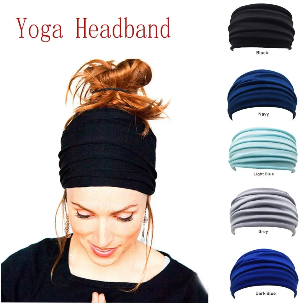 

New Women Headbands Nonslip Elastic Stretch Hairband Running Headwrap Bandanas Girls Hair Bands Hair Accessories