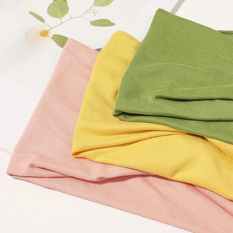 

1Pcs Women Headband Polyester Cotton Hair Accessories Solid Color Makeup Elastic Hair Bands Twisted Turban Yoga Headwrap