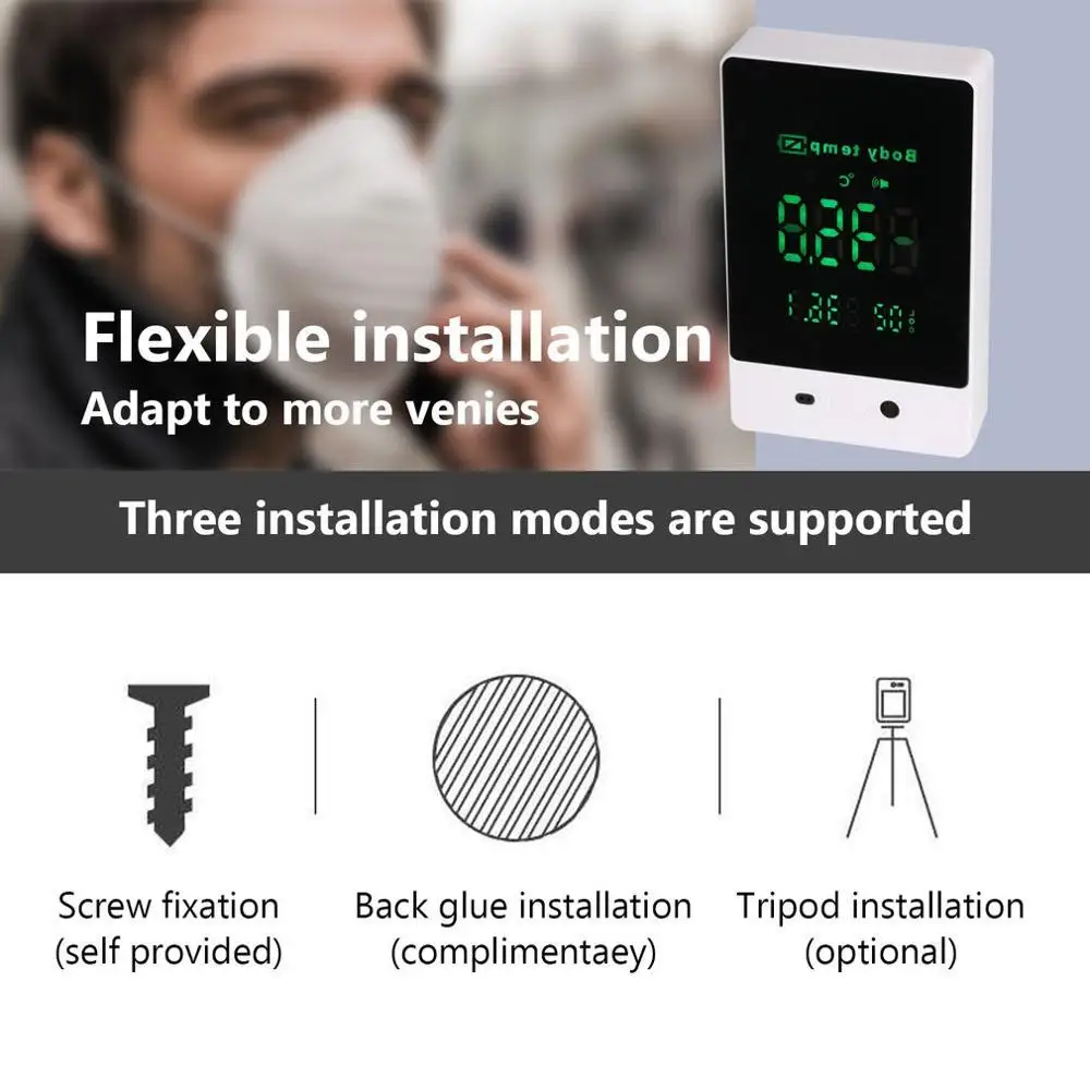 

Automatic Baby Adult Digital Thermometer Wall Mount Non-contact Digital Infrared Thermometer Home Office laser thermometer