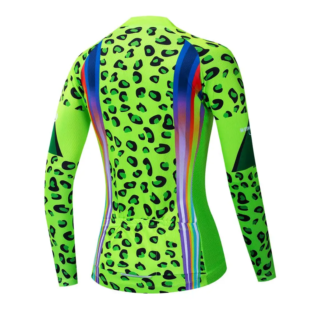 Неоновая зеленая Осенняя профессиональная футболка с длинным рукавом для езды