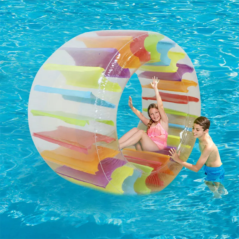 Цветной надувной водный Ролик 100x65x60 см поплавок гигантский рулон для детей