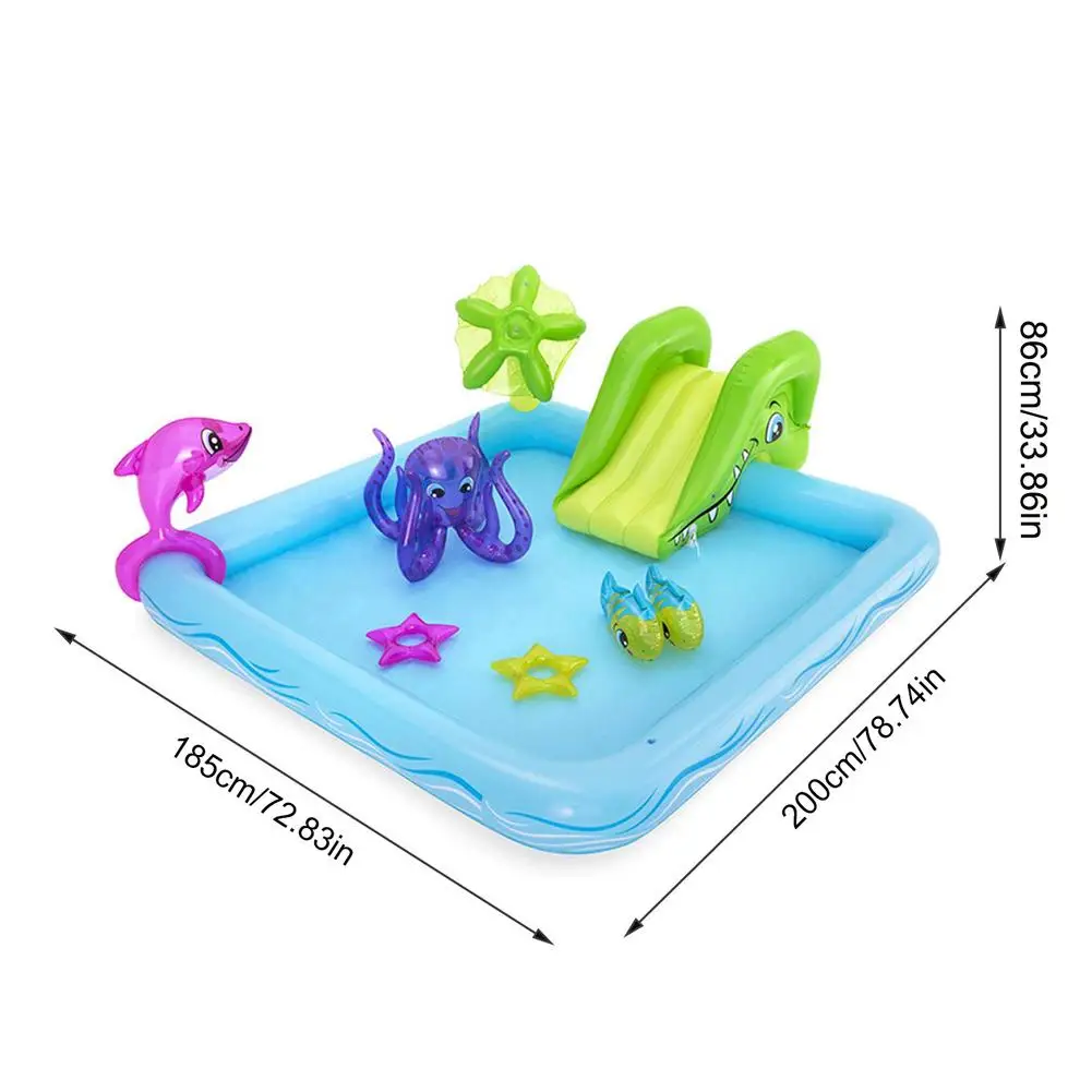 

Kids Inflatable Play Center Water Toys Pad Children's Inflatable Paddling Pool Bathing Swimming Pool For Outdoor Courtyard