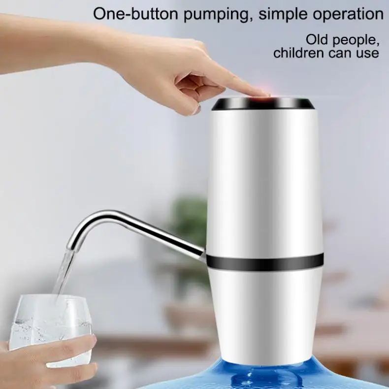 

Double Pump Touch Wireless Rechargeable Electric Dispenser Water Pump with 304 Stainless Steel for 4.5 - 18.9L Barrelled Water