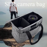 lens cases foldable partition waterproof padded wear resistant nylon insert practical slr camera bag protection with handle