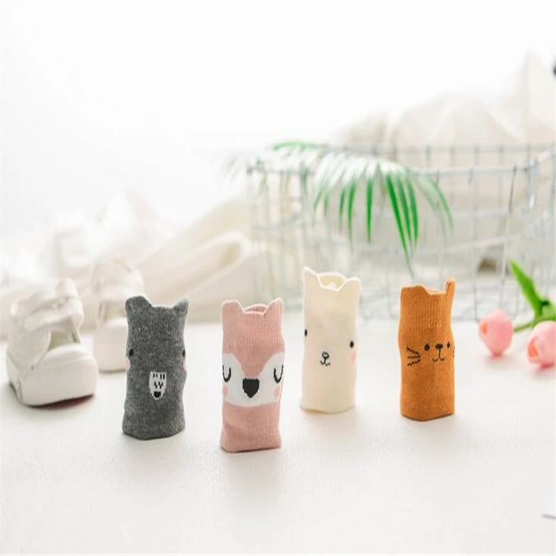 Носки с рисунком животных для новорожденных мальчиков и девочек гольфы детские