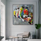 Картина на холсте, с изображением уличных граффити, с вдохновляющим кулаком, абстрактный плакат, Настенная картина для декора гостиной