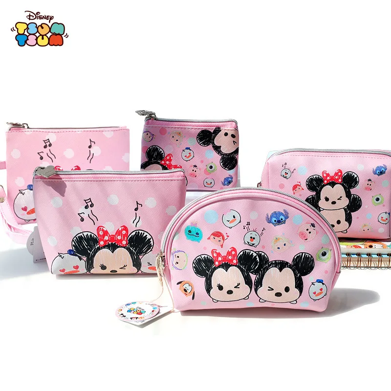 

Disney genuine girl cosmetic storage bag coin purse ladies fashion casual cute travel storage bag large capacity cosmetic bag