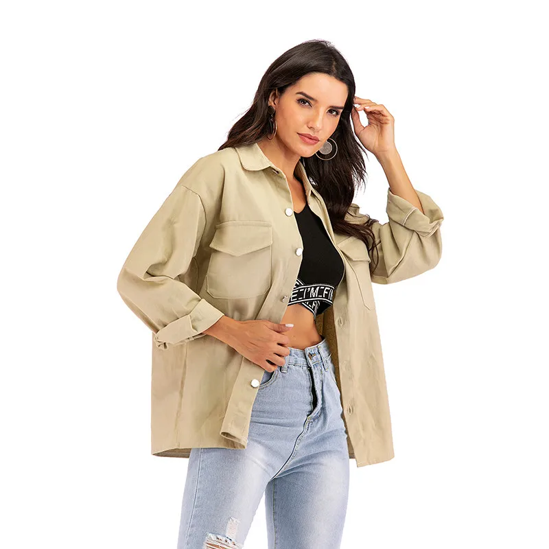 

New Arrival Shirt Women 2020 Autumn Plus Size Fashion Letter Embroidery Loose Casual Long Sleeve Shirt Coat Women Tops Autumn