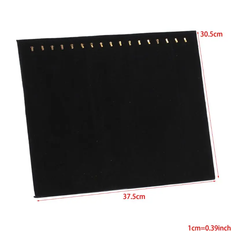 

Black Velvet 17 Hook Necklace Jewelry Tray Display Organizer (17 Hook Necklace)