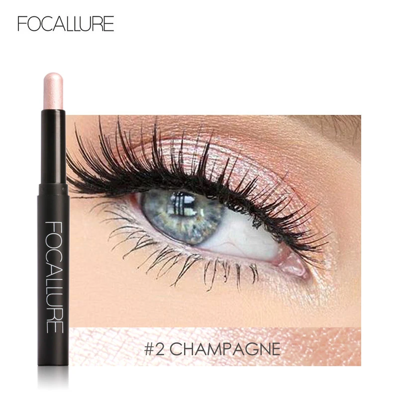 FOCALLURE 12 цветов Тени для век наклейка косметика карандаш хайлайтер глаза макияж
