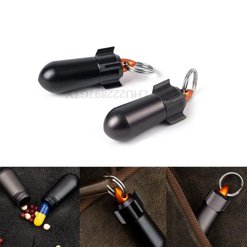 

Алюминиевый мини водонепроницаемый портативный контейнер для таблеток для повседневного использования, коробка для хранения гаджетов, Но...