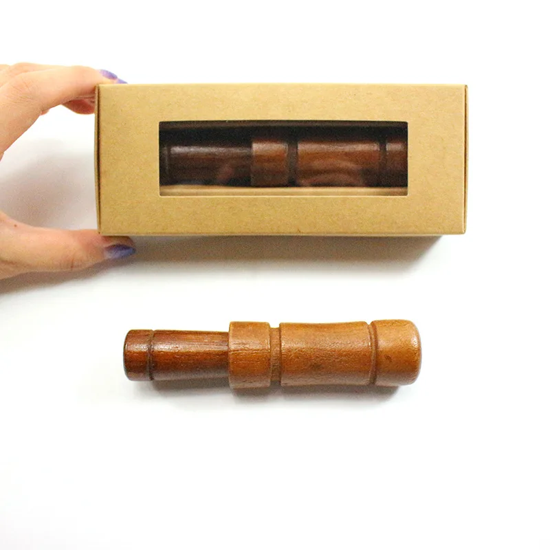 

Outdoor Hunting Imitation Whistle Decoy Imitate Pheasant Duck Goose Barking Trap Hunting Whistle Brown Oak Wooden Whistle