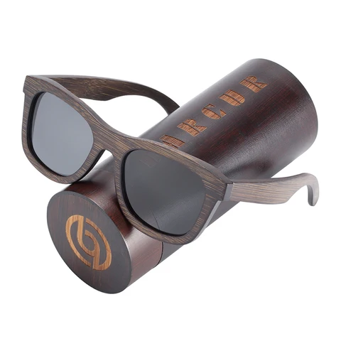 BARCUR натуральные деревянные солнечные очки поляризованные мужские бамбуковые солнцезащитные очки ручной работы для женщин и мужчин с оригинальной посылка