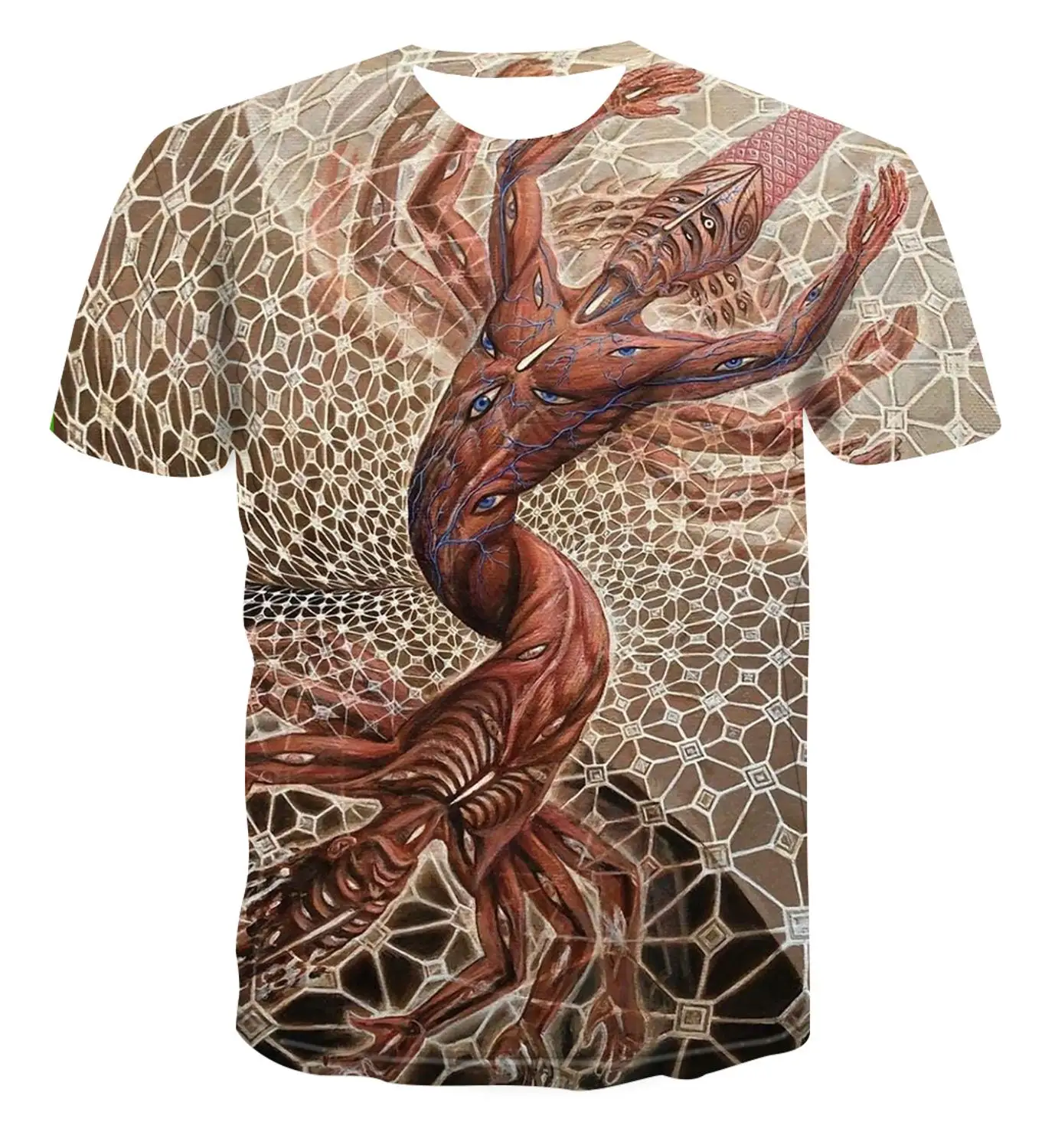 

2020 3D Art Funny T-shirt Men V Women New Trend T-shirt 3D Printing Personality Personality Universality Vertigo