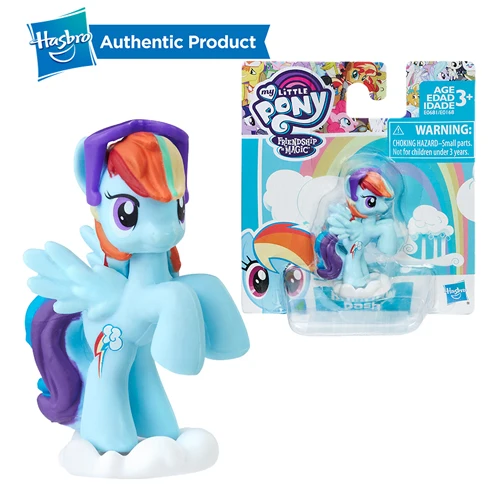 RAINBOW DASH2 FurReal Friends, My Little Pony с рисунком из мультфильма «Мой Маленький Пони» друзей 3-дюймовая пленка маленькие пони всех цветов радуги; платье Lunamoon редкость Сумерки ПВХ экшн статуэтки коллекционные куклы - Цвет: RAINBOW DASH2
