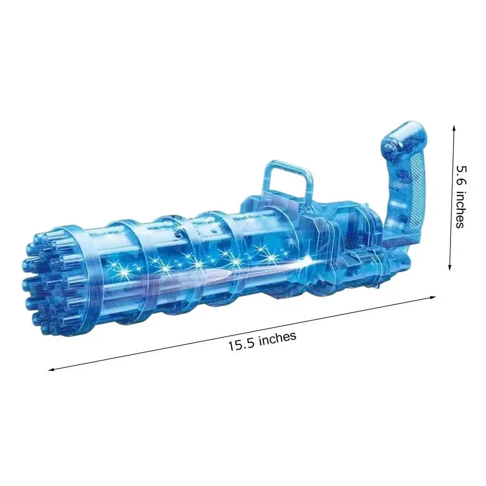 

22 Holes Gatling Bubble Machine Lighting Kids Toys Large Gatling Bubble Gun Plastic Toy Outdoor Automatic Bubble Blower Machine