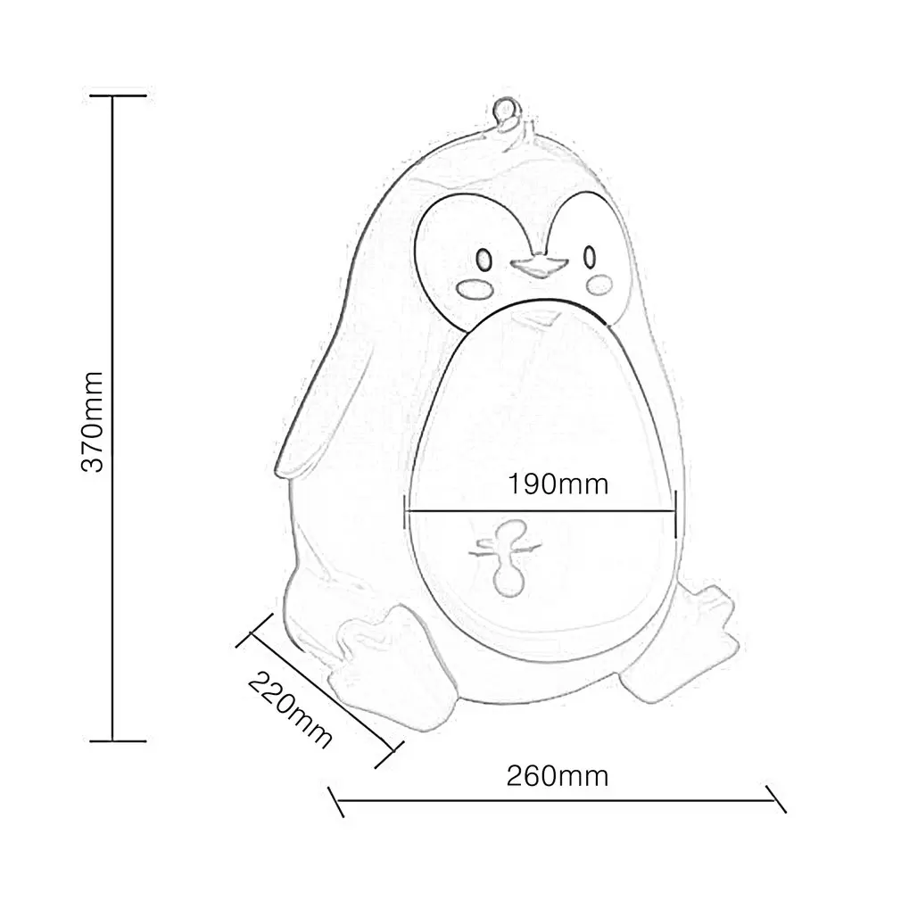 

Cartoon Cute Penguin Potty Urinal Toilet Standing Urinal Bathroom Children Pee Trainer for 8 Month to 6 Years Old Boys