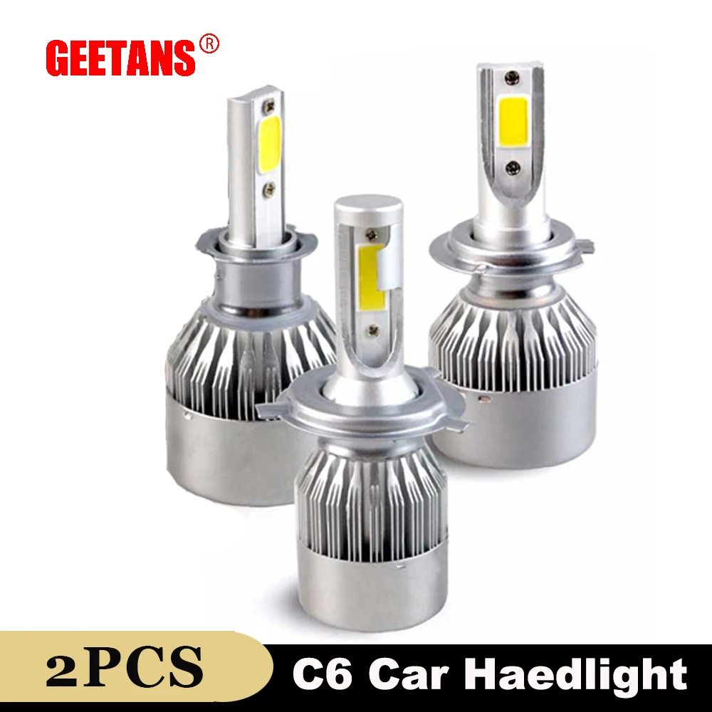 C6 автомобисветильник фары H1 H7 H4 светодиодный H8 H9 H11 H3 9005 9003 60 Вт 6000 лм HB2 K Автомобильные противотуманные фары 12 В светодиодный ная лампа 2 шт. CF
