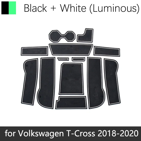 White Luminous Противоскользящие резиновые чашки подушки Салонные подложки для Volkswagen VW T-Крест аксессуары, автомобильные наклейки, телефоны, и так далее - Название цвета: White Luminous
