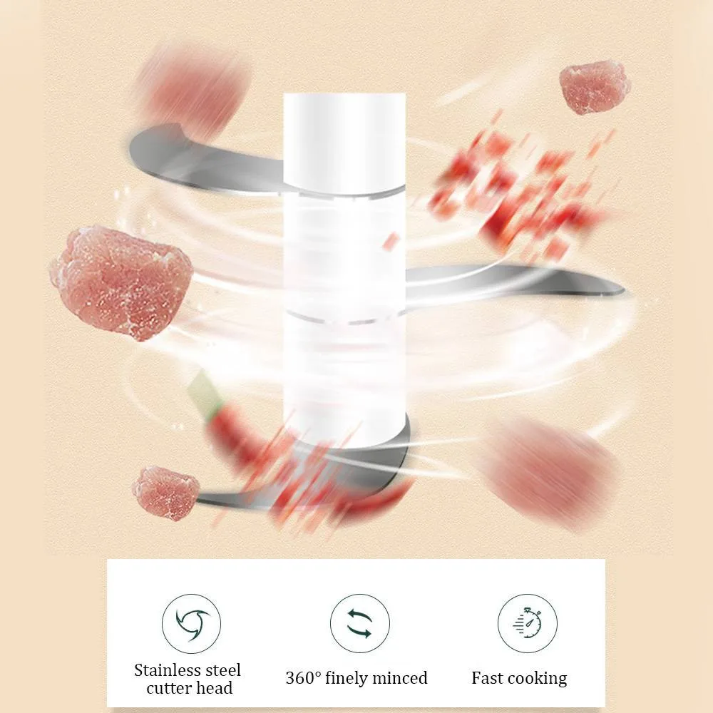 

Mini USB Electric Garlic Food Chopper Ginger Vegetable Blender Crusher