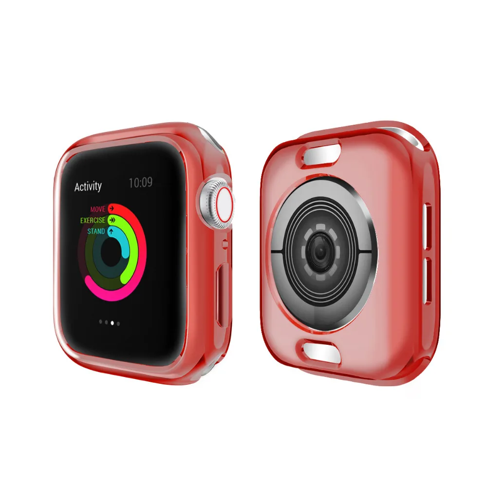 Мягкий ТПУ чехол с защитой от царапин гибкий защитный бампер для Apple Watch 42 мм 38 40 44