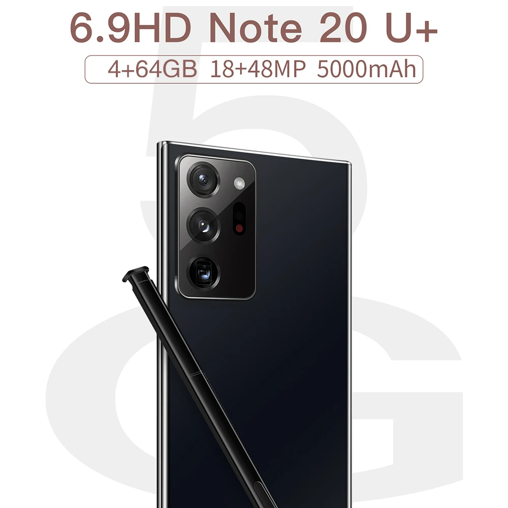 

Note20U+ 4GB+64GB 6.9" Nano 3D Electroplating Gradient Hot Bending Glass Back Cover Face Unlock, Intelligent Wake Up