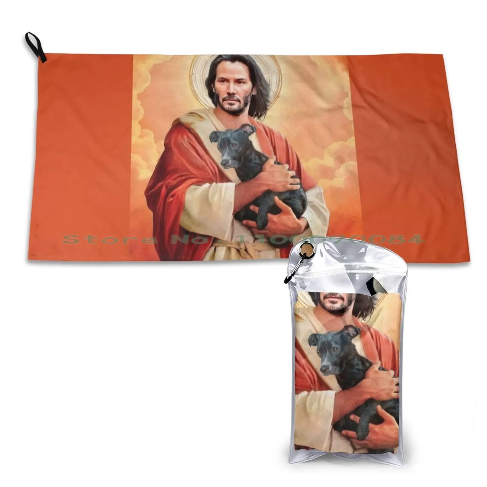 Gym Sports Bath Portable Keanu Reeves Funny Jesus Christ Pink Yellow Gold Heart