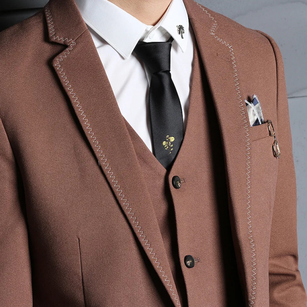 

Mens Wedding Suits Italian Design Custom Smoking Tuxedo Jacket 3 Piece Groom Terno Luxury Suit Jacket Pants