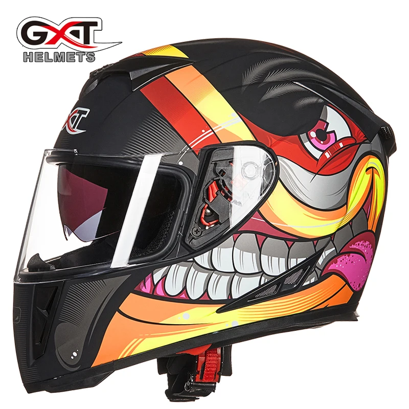 Motorcycle full face double shield Moto casco GXT 358 motorcycle helmet men's off-road motorcycle racing helmet