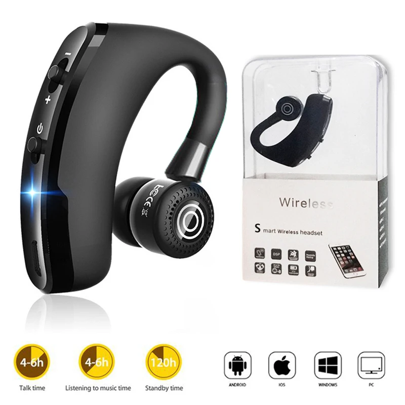 Беспроводная Bluetooth-гарнитура V9 4 1 спортивные наушники гарнитура с микрофоном |