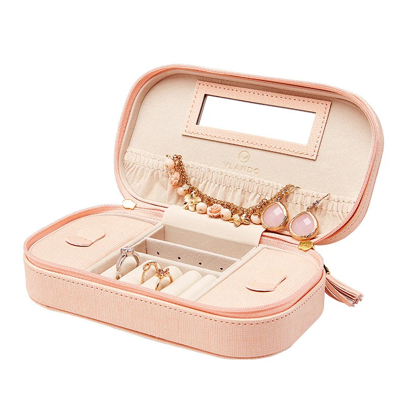 Travel Portable Exquisite Jewelry Storage Box Earrings Nail Necklace Ring Organizer Watch Bracelet Cosmetics Manager Accessories