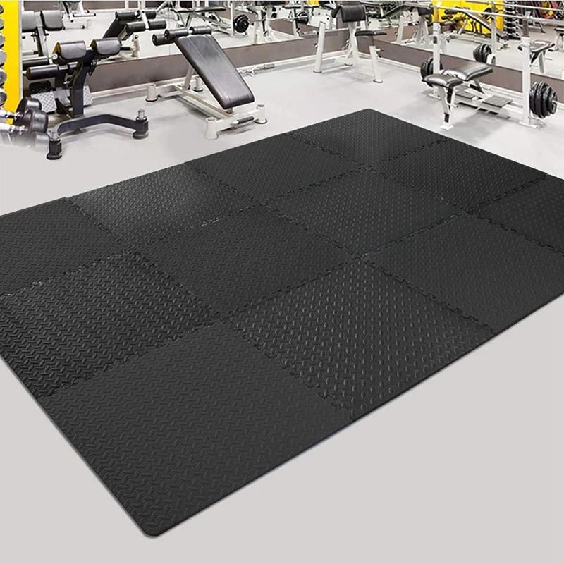 

24Pcs EVA Foam Gym Mat with Interlocking Tiles for Equipment 30X30cm