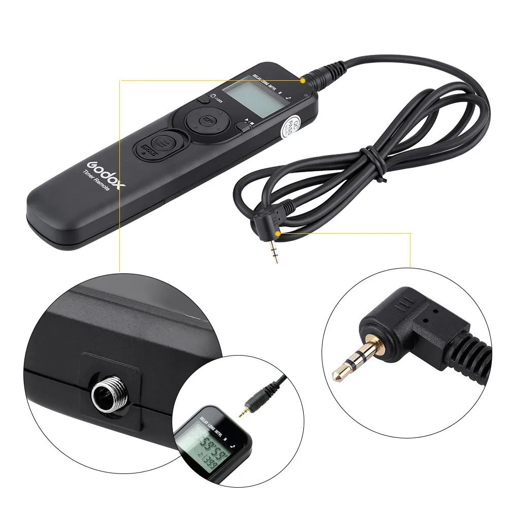 Godox цифровой таймер дистанционного UTR-C1/C3/N1/N3/S1 с ЖК-панелью освещенный сменный