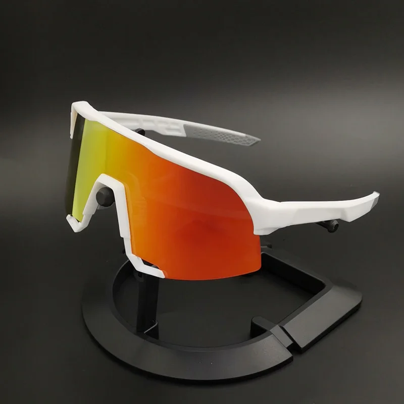 3 Lens Not Polarized Уличные спортивные очки с 3 линзами для езды на велосипеде, Mtb, гоночные очки для шоссейного велосипеда, мужские и женские солнцезащитные очки UV400 для езды на велосипеде, очки для бега - Цвет: 3 Lens Not Polarized