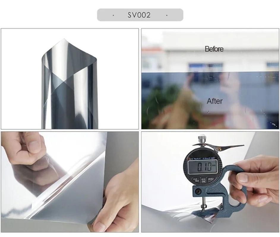 

Heat Insulation Control Anti UV Window Tint Film 200cm One Way Mirror Window Glass Privacy Window Glass Sticker Tint