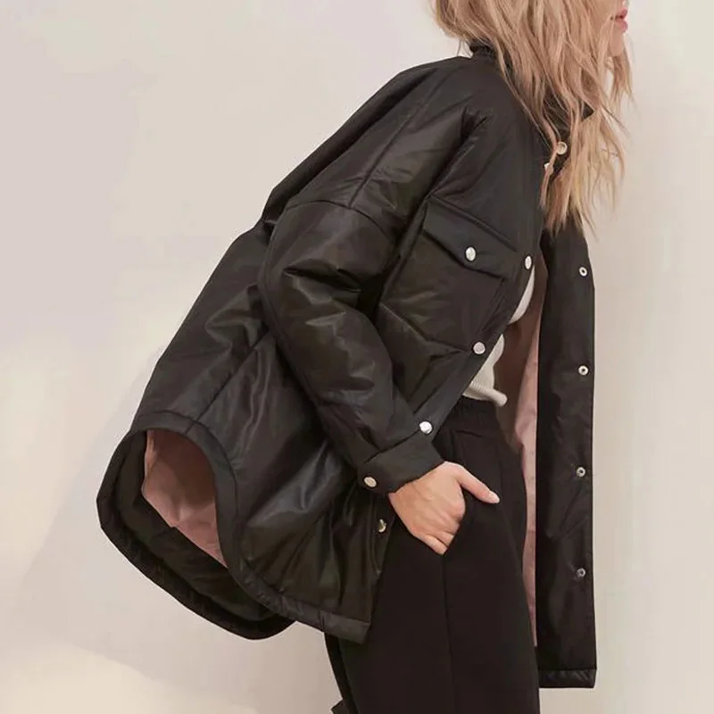 Za Women's Autumn Jacket With Belt Pocket Thin Parkas Khaki Female Winter Shirt Parka Coats Armygreen Oversized Winter Outwears