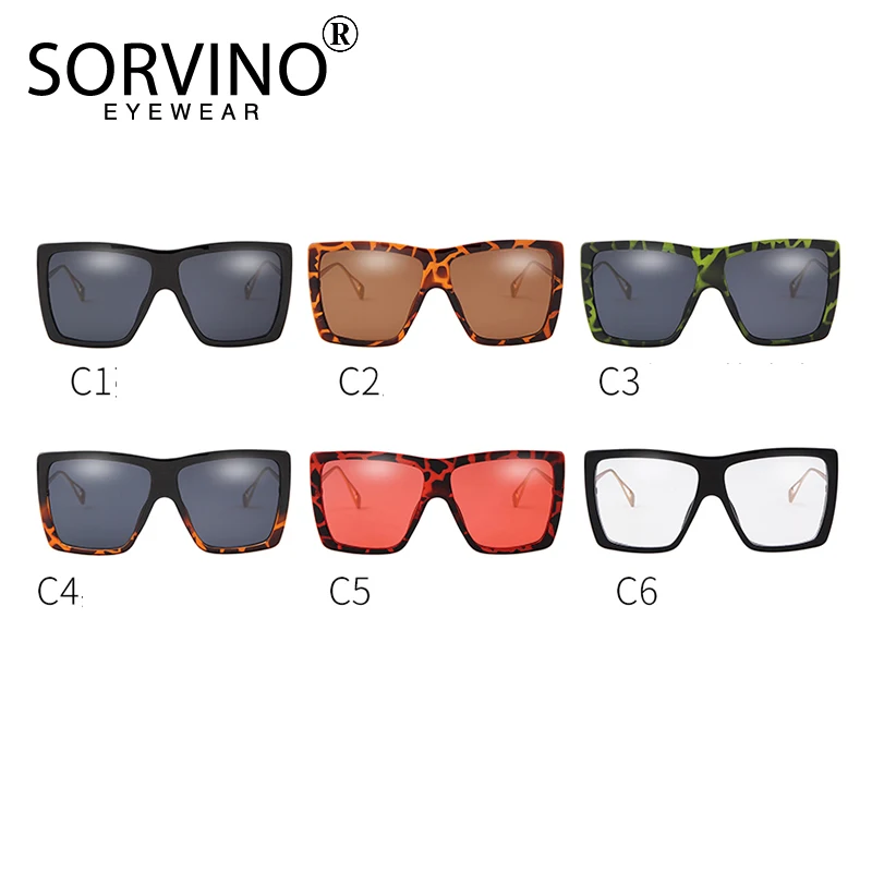 Мужские большие квадратные солнцезащитные очки SORVINO в стиле ретро 2020 роскошные