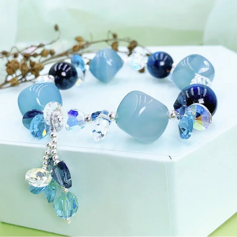 

Лето 2022, тигровый глаз Ши чжэнпин, высококачественный браслет из натурального агата, женский модный свадебный подарок для девочки